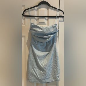Strapless blue dress in size M